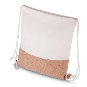 Sacola/Mochila em Algodão e Cortiça 140G/M² (39X37X8,5cm) para Brinde Personalizado