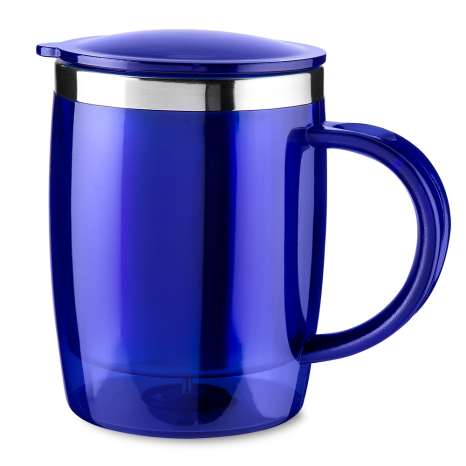 Caneca em Plástico e Inox 400Ml Promocional