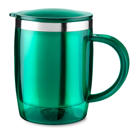Caneca em Plástico e Inox 400Ml Promocional