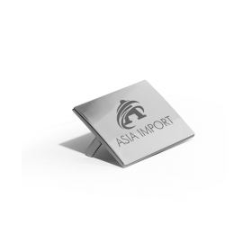 Placa de Inox com Logotipo