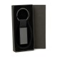 Chaveiro em Metal/Pu Cinza/Preto Personalizado