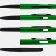 Caneta Esferográfica em Abs com Tampa e Ponta Touch Verde Personalizada