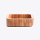 Cumbuca Quadrada em Bambu com Espátula 14cm 100Ml Personalizado
