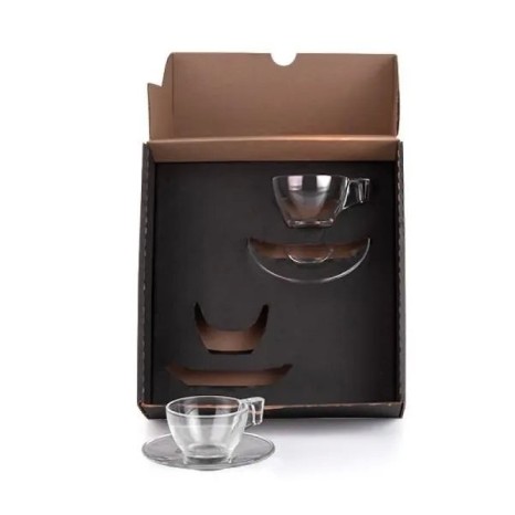 Jogo de Xícaras com Pires 90 Ml 4 Pçs Personalizado