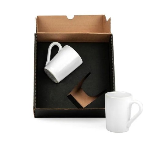 Kit Canecas em Cerâmica Branca 230Ml Personalizado