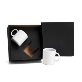 Kit Canecas em Cerâmica Branca 270Ml Personalizado