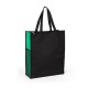Sacola de Mão em Nylon 600 Preta/Verde Personalizado