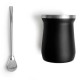 Cuia Térmica em Aço Inox com Bomba Preto 300Ml Personalizado