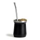 Cuia Térmica em Aço Inox com Bomba Preto 300Ml Personalizado
