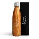 Garrafa com Tampa em Aço Inox Amadeirado 750Ml Personalizado