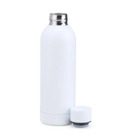 Garrafa em Inox Parede Dupla Branca 500 Ml Personalizado