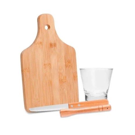 Kit para Caipirinha em Bambu / Madeira Iriza 0,35 L 4 Pçs Personalizado