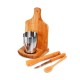 Kit para Caipirinha em Bambu /Madeira Iriza 0,35 L 6 Pçs Personalizado