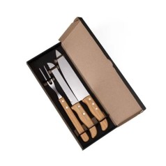 Kit com Faca 7", 8" e Garfo 3 Pçs Personalizado
