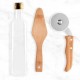 Kit para Pizza com Cortador, Espátula e Garrafa 3 Pçs Personalizado