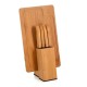 Conjunto para Cozinha com Cepo em Bambu / Madeira / Inox 6 Pçs Personalizado