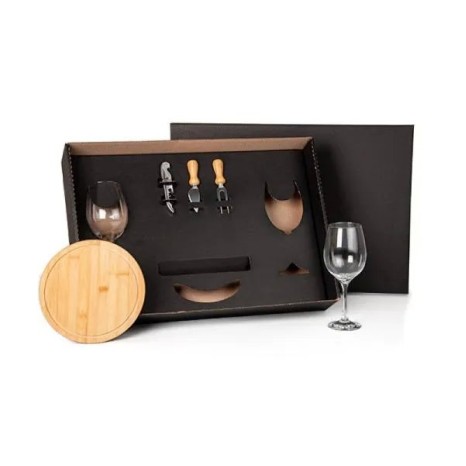 Kit Queijo e Vinho 6 Pçs Personalizado