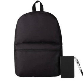 Conjunto Mochila, Bloco e Caneta 3 Pçs Personalizado