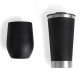 Kit de Copos Térmicos em Aço Inox 340Ml / 500Ml Preto 2 Pçs Personalizado