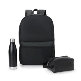 Conjunto Mochila, Necessaire e Garrafa 3 Pçs Personalizado