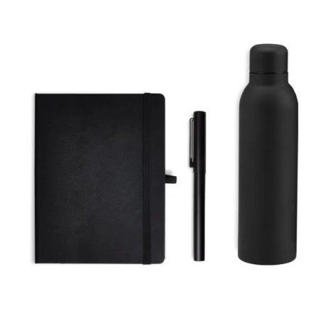 Kit Garrafa, Caderno e Caneta 3 Pçs Personalizado