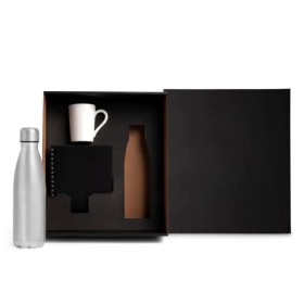 Kit Garrafa, Caneca e Caderno 3 Pçs Personalizado