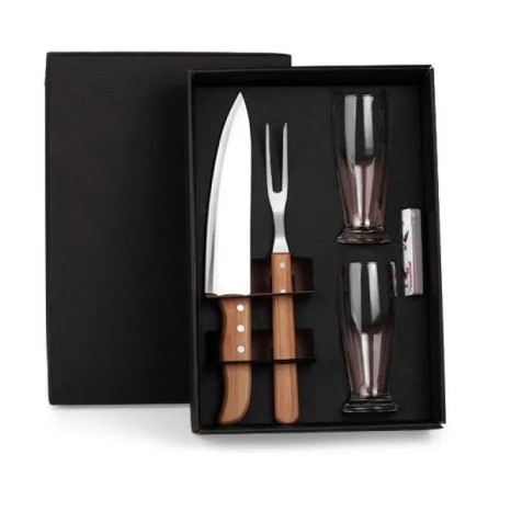 Kit de Copos e Facas 5 Pçs Personalizado