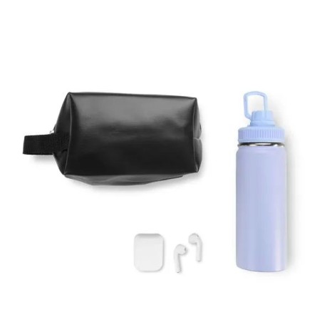 Kit Garrafa, Necessaire e Fone 3 Pçs Personalizado