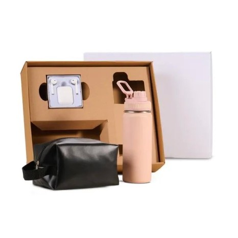 Kit Garrafa, Necessaire e Fone 3 Pçs Personalizado