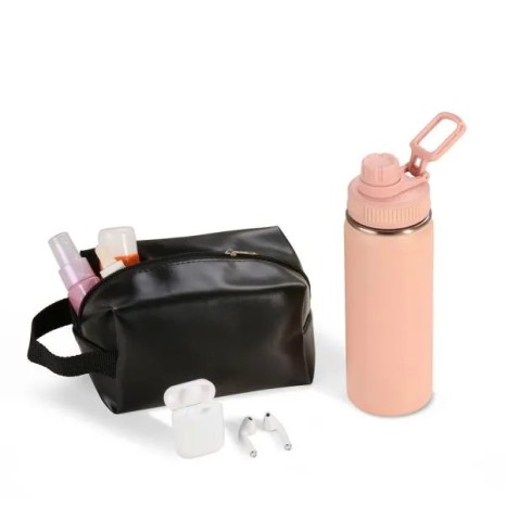 Kit Garrafa, Necessaire e Fone 3 Pçs Personalizado