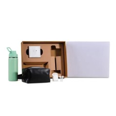 Kit Garrafa, Necessaire e Fone 3 Pçs Personalizado