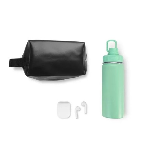 Kit Garrafa, Necessaire e Fone 3 Pçs Personalizado