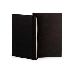 Caderneta Sem Pauta Preto 12,2X17 cm Personalizada