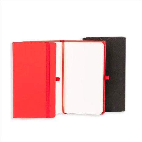 Caderneta Sem Pauta Vermelho 12,2X17 cm Personalizada