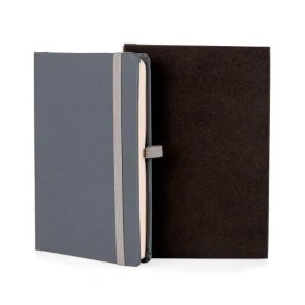 Caderneta Sem Pauta Cinza 14X21 cm Personalizada