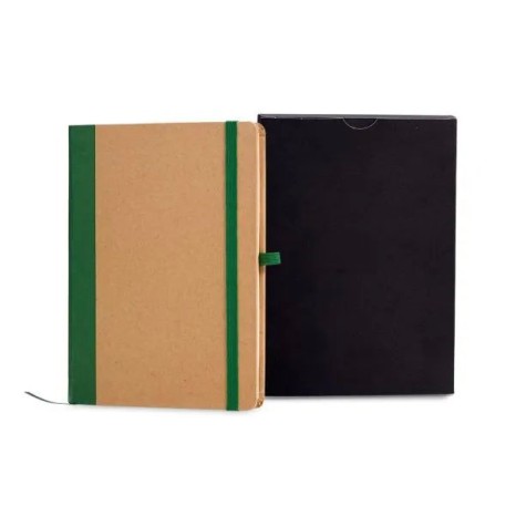 Caderneta Sem Pauta 12,2X17cm Bege/Verde Personalizada
