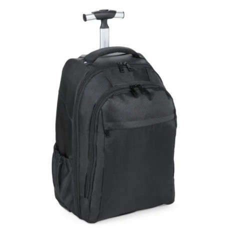Mochila em Polyester 600D com Rodinha 35L Preta Personalizado
