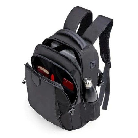 Mochila em Polyester/Pu Executive 22L Preta Personalizado