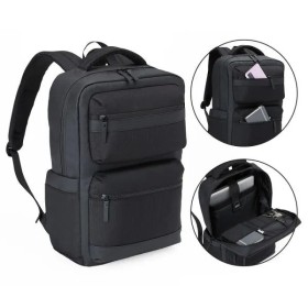 Mochila em Polyester/Pu Executive 20L Preta Personalizado
