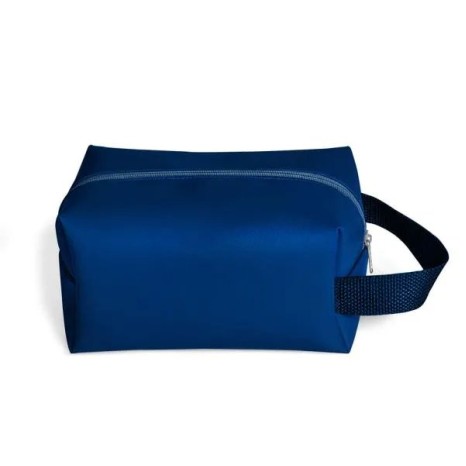 Necessaire com Alça em Material Sintético Azul Personalizado