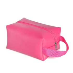 Necessaire com Alça em Material Sintético Rosa Personalizado