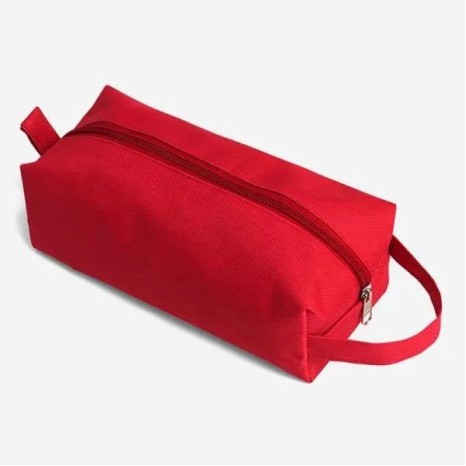 Necessaire em Nylon 600 com Alça Vermelha Personalizado