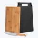 Conjunto para Churrasco em Bambu / Madeira / Inox 2 Pçs Personalizado