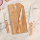Conjunto para Cozinha em Bambu / Madeira / Inox Oregon 4 Pçs Personalizado