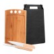 Conjunto para Churrasco em Bambu / Madeira / Inox 3 Pçs Personalizado