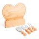 Conjunto para Queijo em Bambu / Madeira / Inox 6 Pçs Personalizado