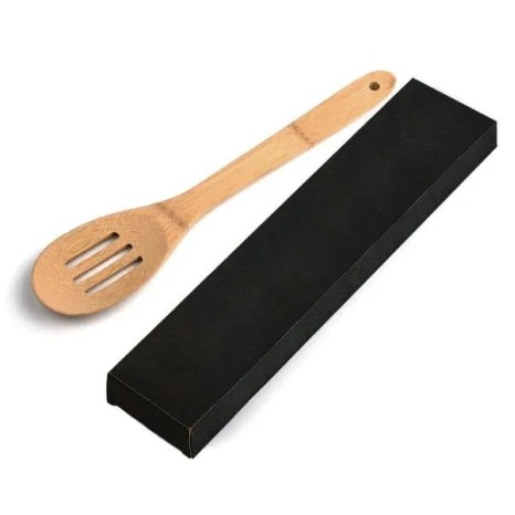 Colher Perfurada em Bambu Utility 30 cm com Embalagem Personalizado