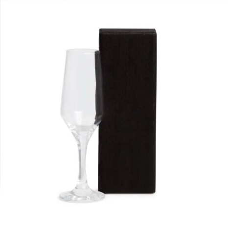 Taça de Vidro para Champagne com Caixa 186 Ml Personalizado