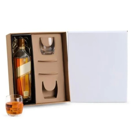 Jogo de Copos de Vidro para Whisky 330 Ml com Porta Copo 4 Pçs Não Acompanha A Garrafa Personalizado