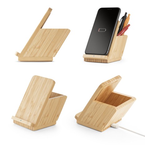 Carregador Wireless em Bambu Promocional